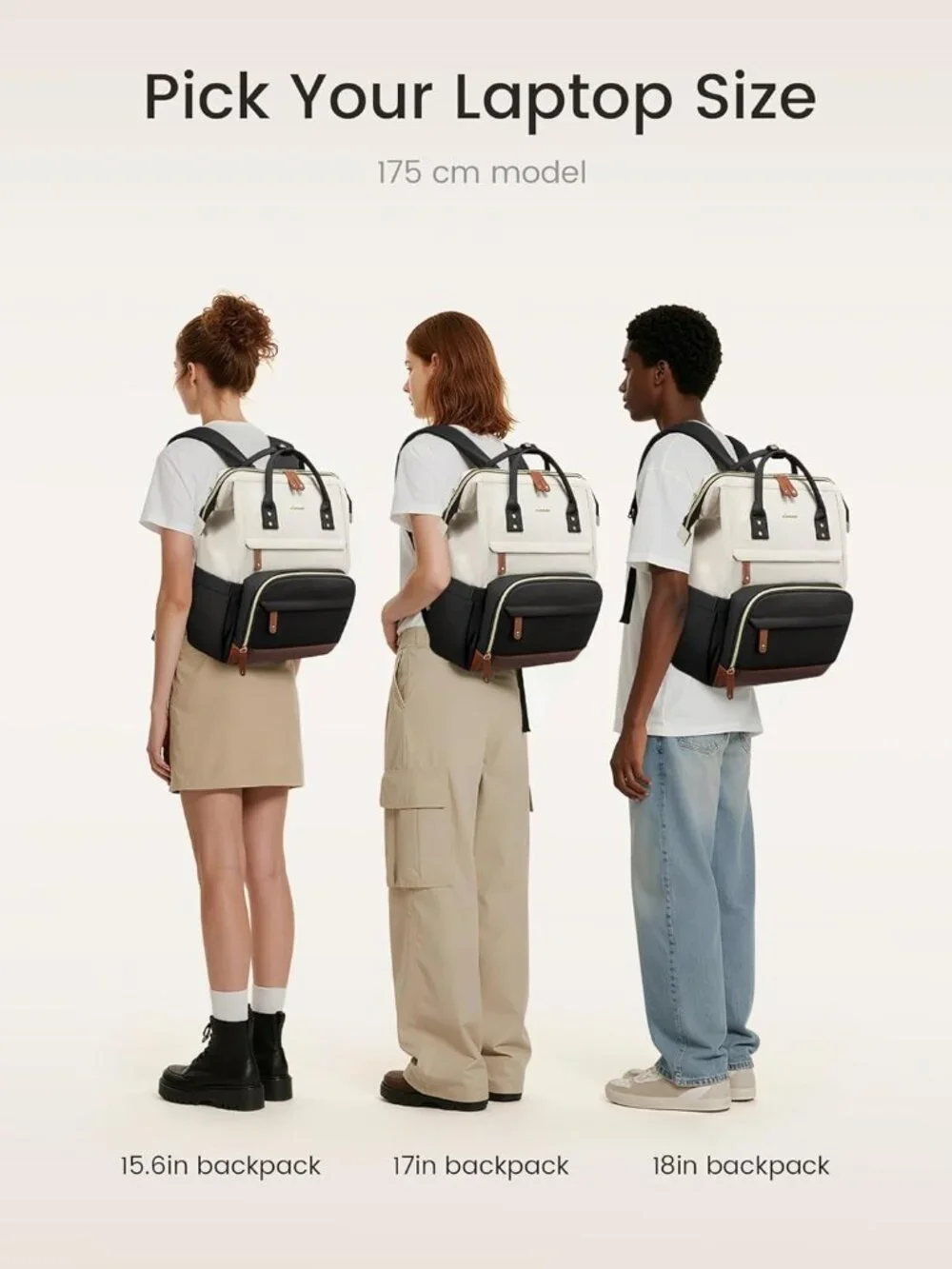 Laptop Backpack for Women, 15.6 Inch Work Business Backpacks Purse With Large Ca - Picture 6 of 8